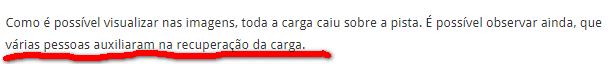 Caminhão que tombou em Jaguari teve parte da carga saqueada