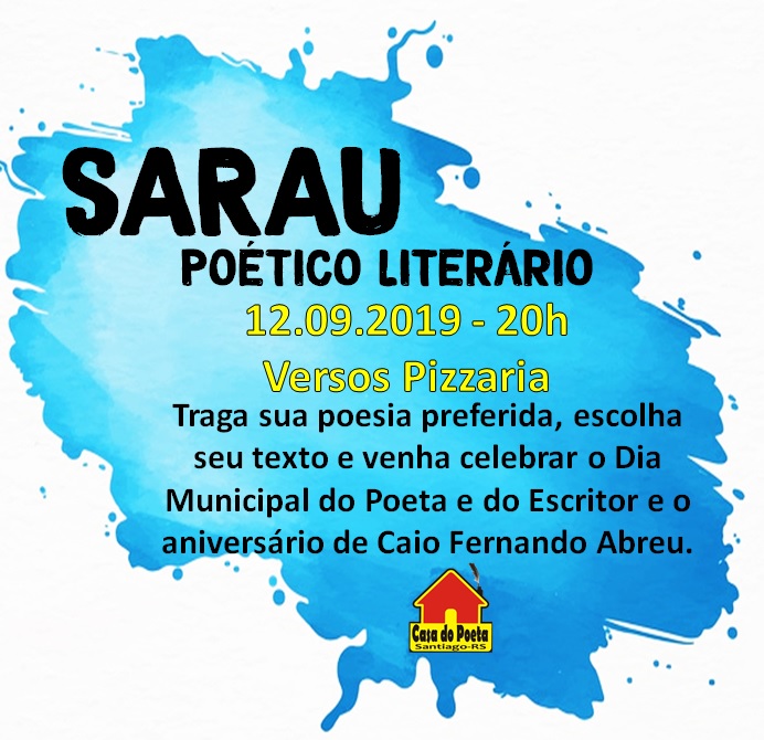 Casa do Poeta de Santiago e Versus Pizzaria celebram o Dia Municipal do Poeta e do Escritor