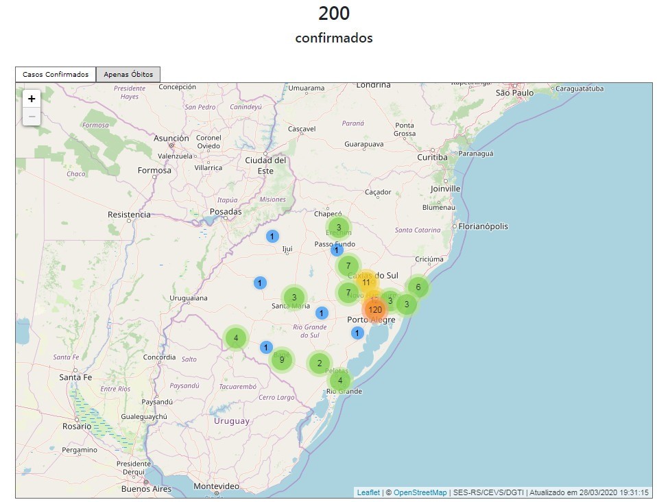 Atualização diária sobre coronavírus no RS | 28 Março