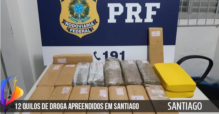 PRF prende traficante com mais de 12 quilos de droga em Santiago