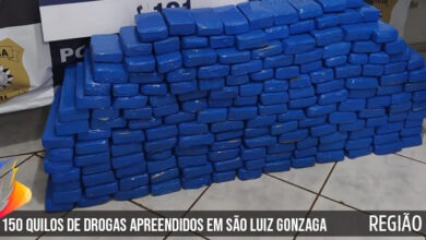 150 quilos de drogas apreendidos em Sao Luiz Gonzaga
