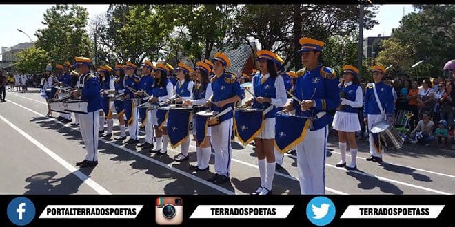 Desfile 7 de setembro santiago rs bandas escolares