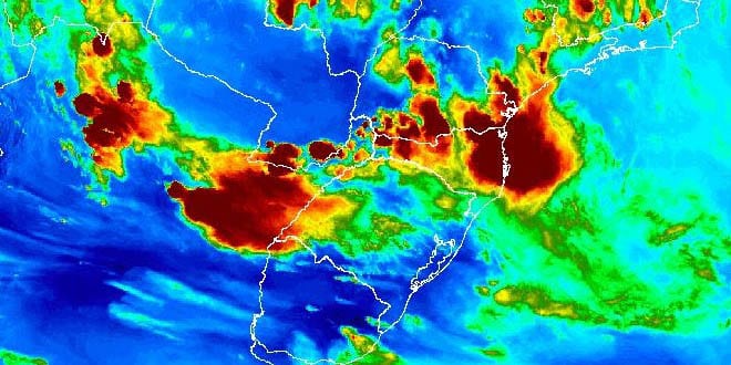 INMET emite aviso de tempestade para Santiago