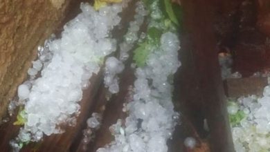 Chuva intensa e granizo em Bossoroca