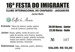 Vem aí a 16ª Festa do Imigrante